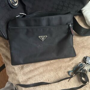 Prada The Nylon Messenger & Enamel Triangle Logo
